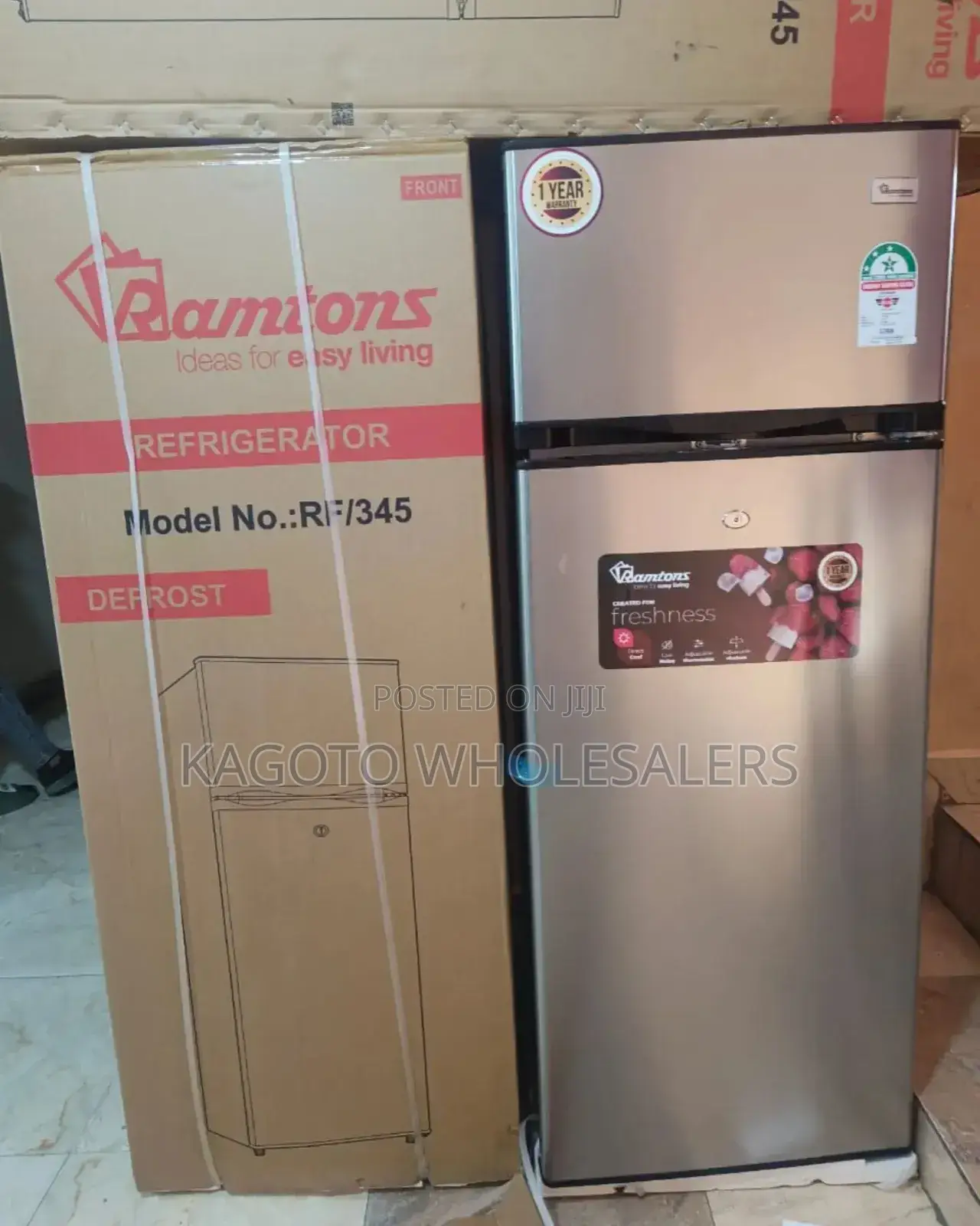 Silver Ramtons 188l Non Frost Fridge