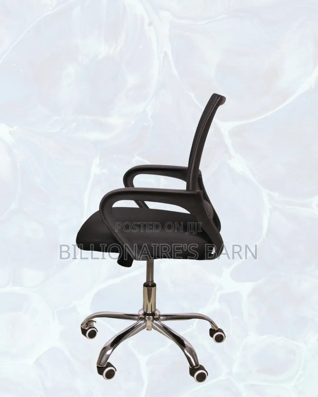 Black Compact Ergonomic Chair |Posture-Friendly Build for Productivity