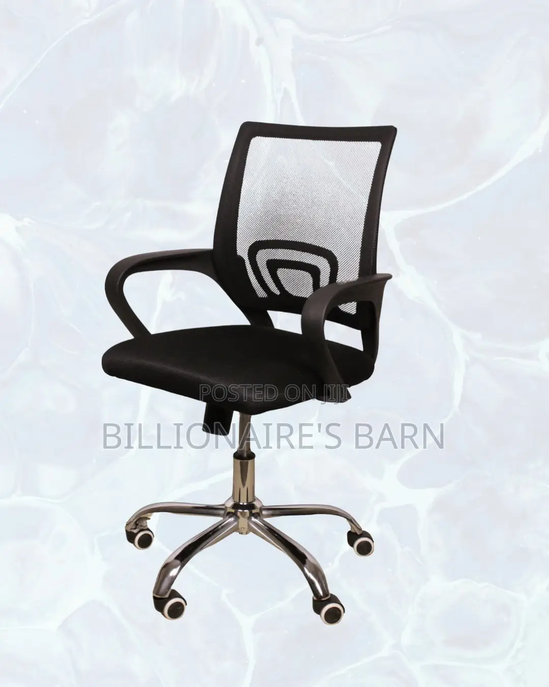 Black Compact Ergonomic Chair |Posture-Friendly Build for Productivity
