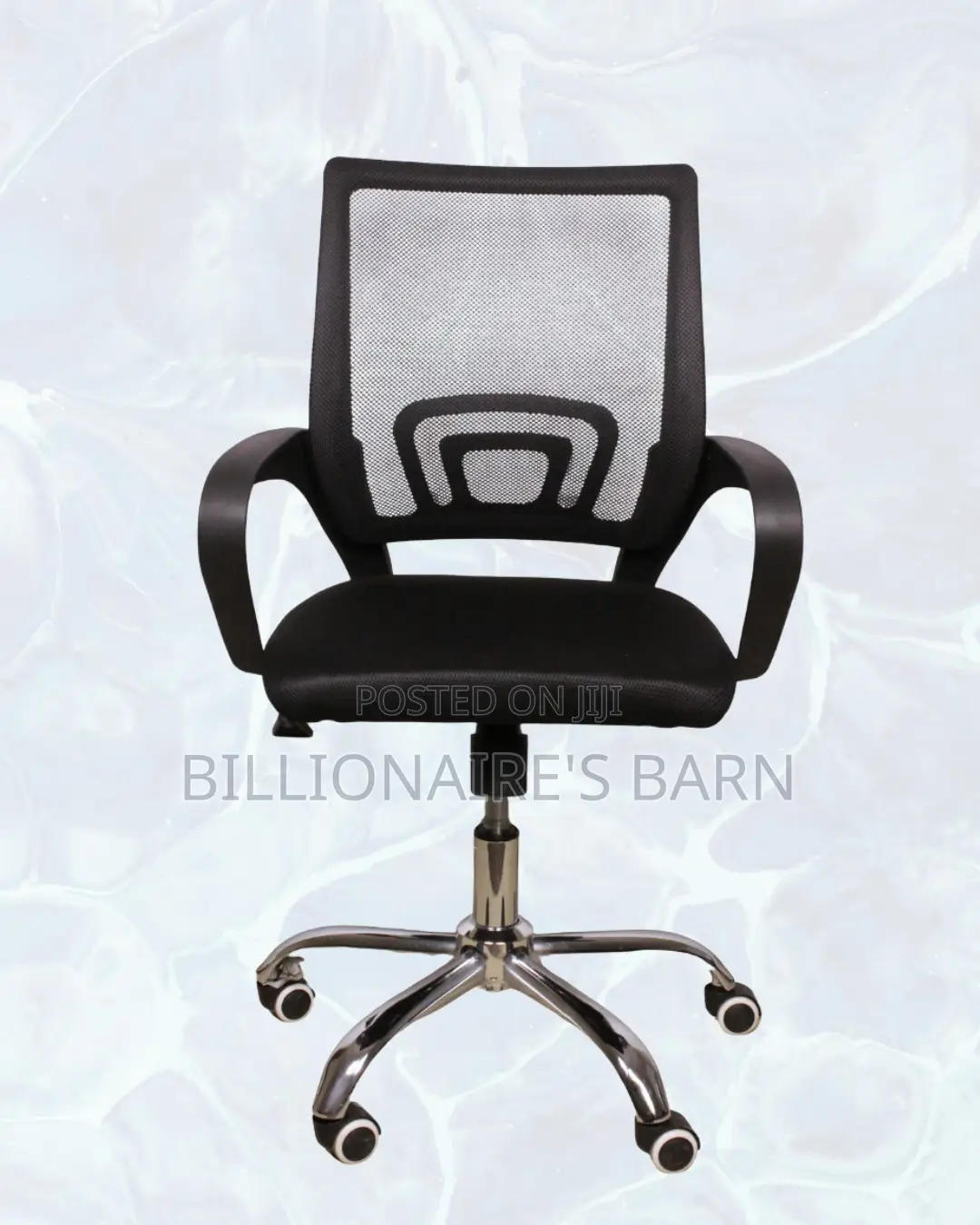 Black Compact Ergonomic Chair |Posture-Friendly Build for Productivity