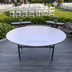 Home Table; Compact Solid Wood Round Folding Table For Small Spaces