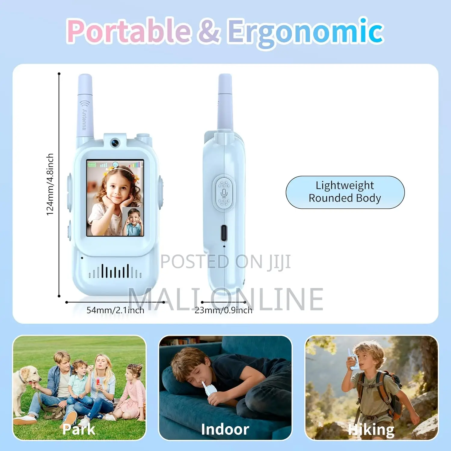 Kids Video Walkie Talkies With Camera Rechargeable Toy Radios 2 Pack