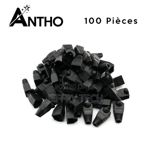 Pack of 100 Black Rj-45 Sleeves - Rj45