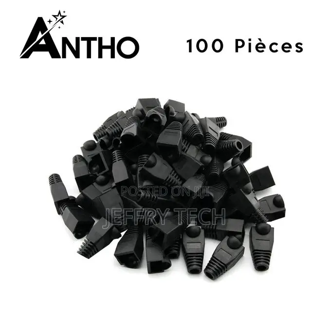 Pack of 100 Black Rj-45 Sleeves - Rj45