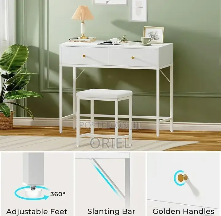 Bedroom Rack; Decorative Bedside Rack With Dual Drawers