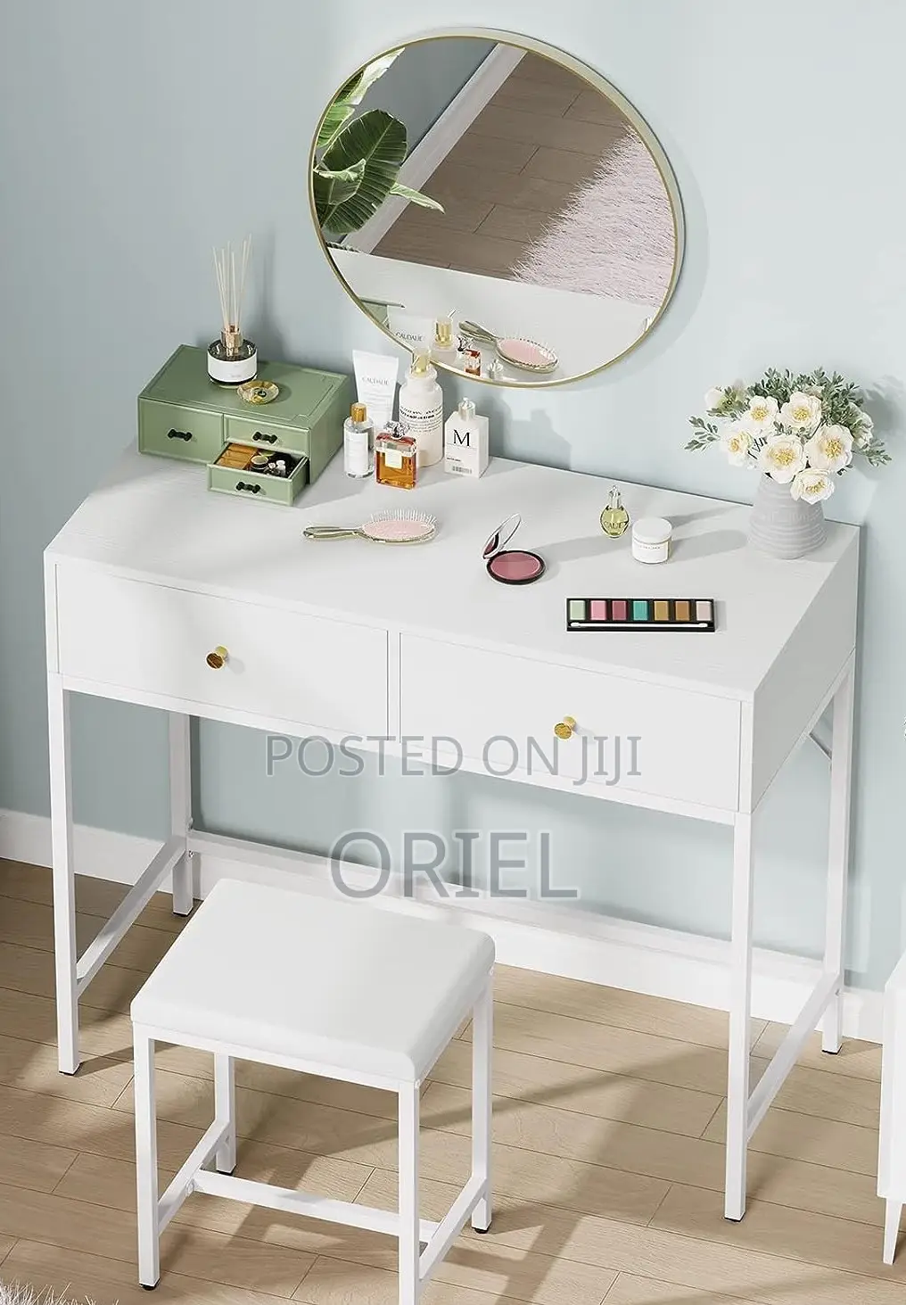 Bedroom Rack; Decorative Bedside Rack With Dual Drawers
