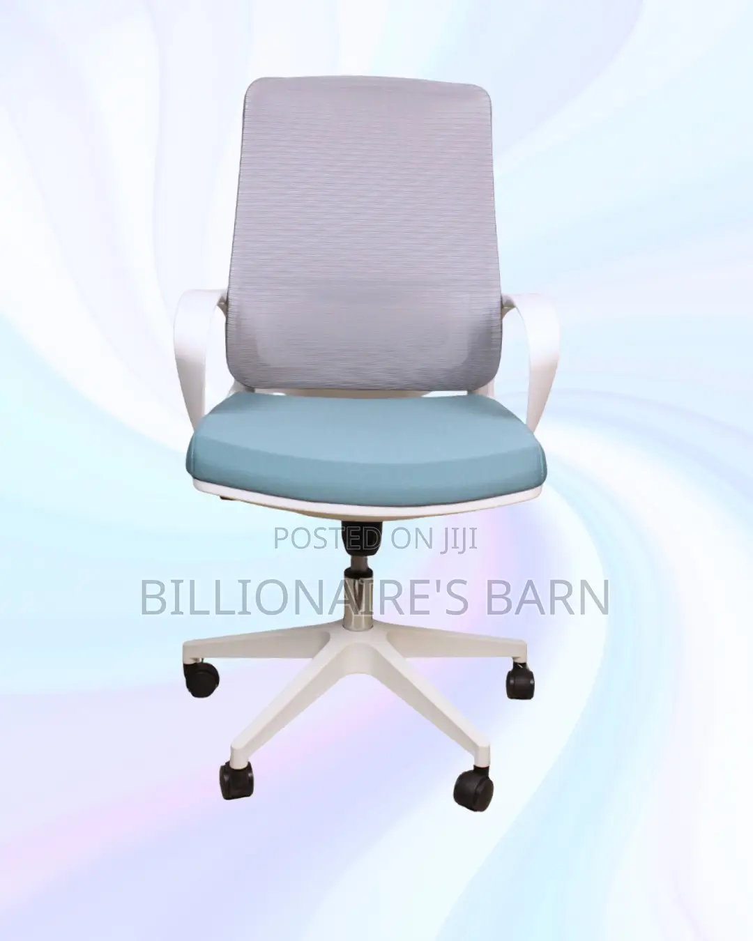 White Mid-Back Mesh Chair | Posture-Friendly Build for Productivity