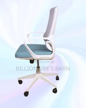 White Mid-Back Mesh Chair | Posture-Friendly Build for Productivity