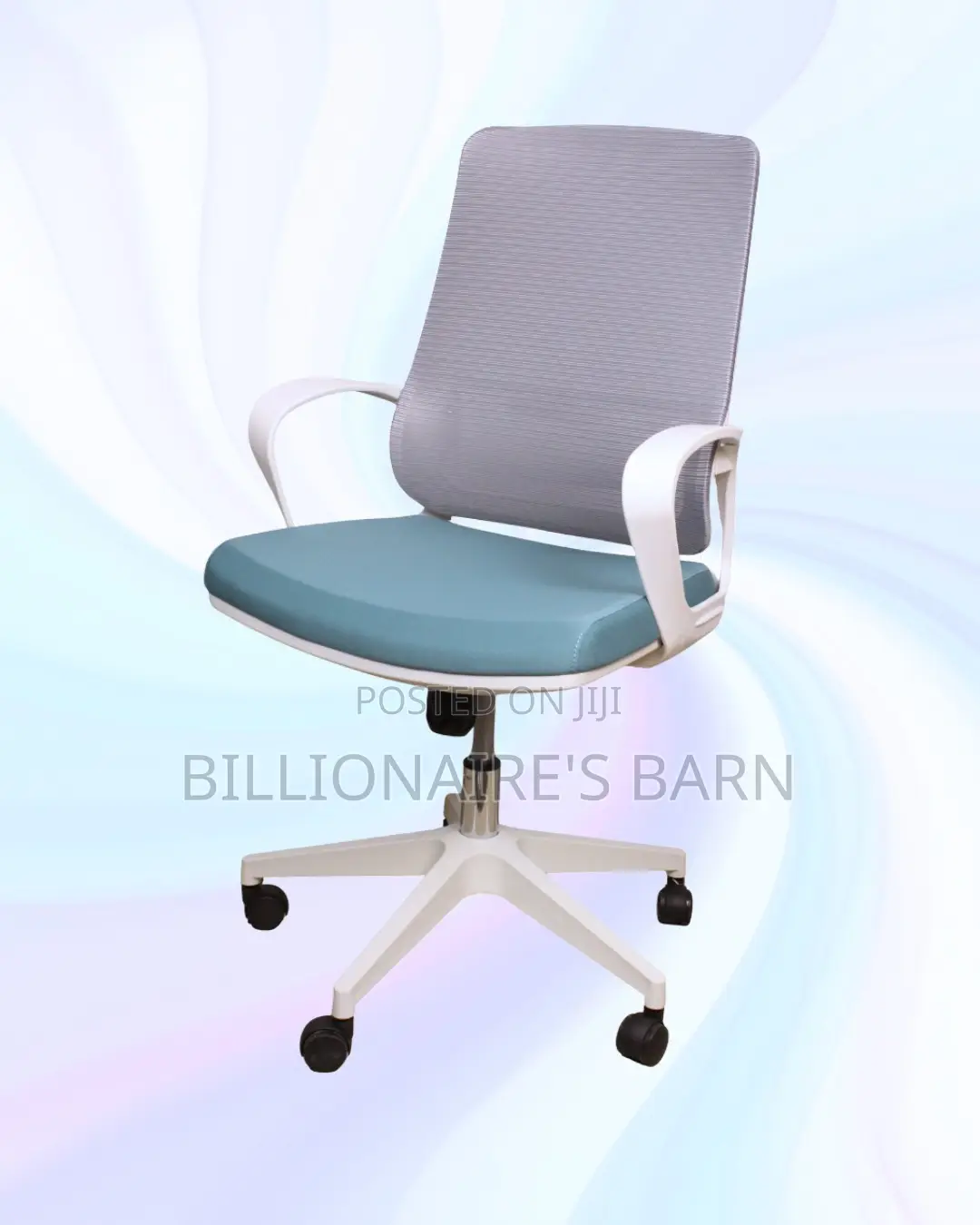 White Mid-Back Mesh Chair | Posture-Friendly Build for Productivity