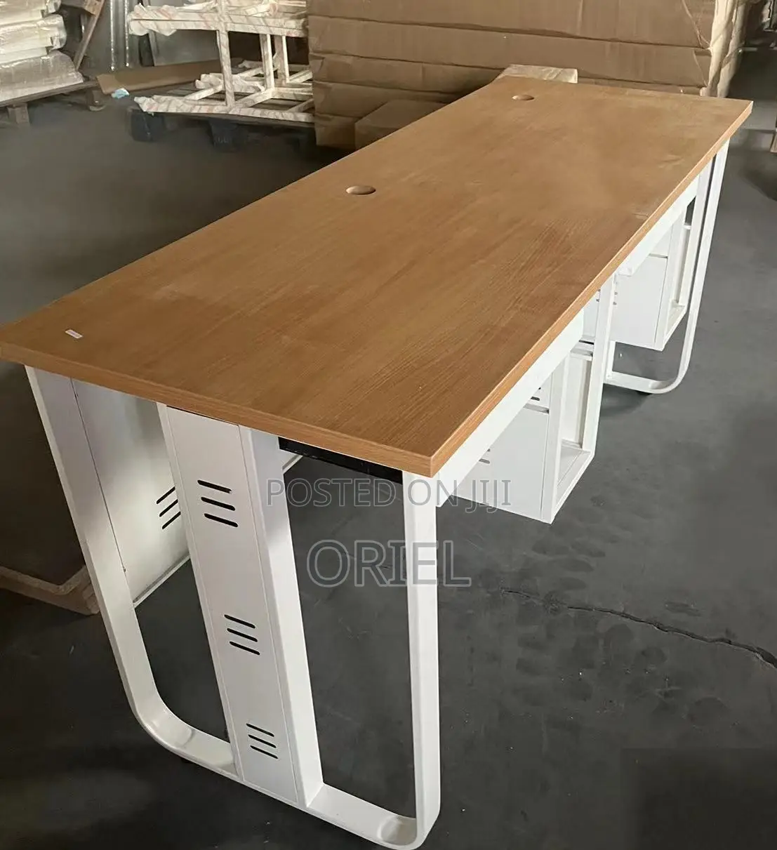 Office Desks; Compact Home Office Desk With Metal and Wood