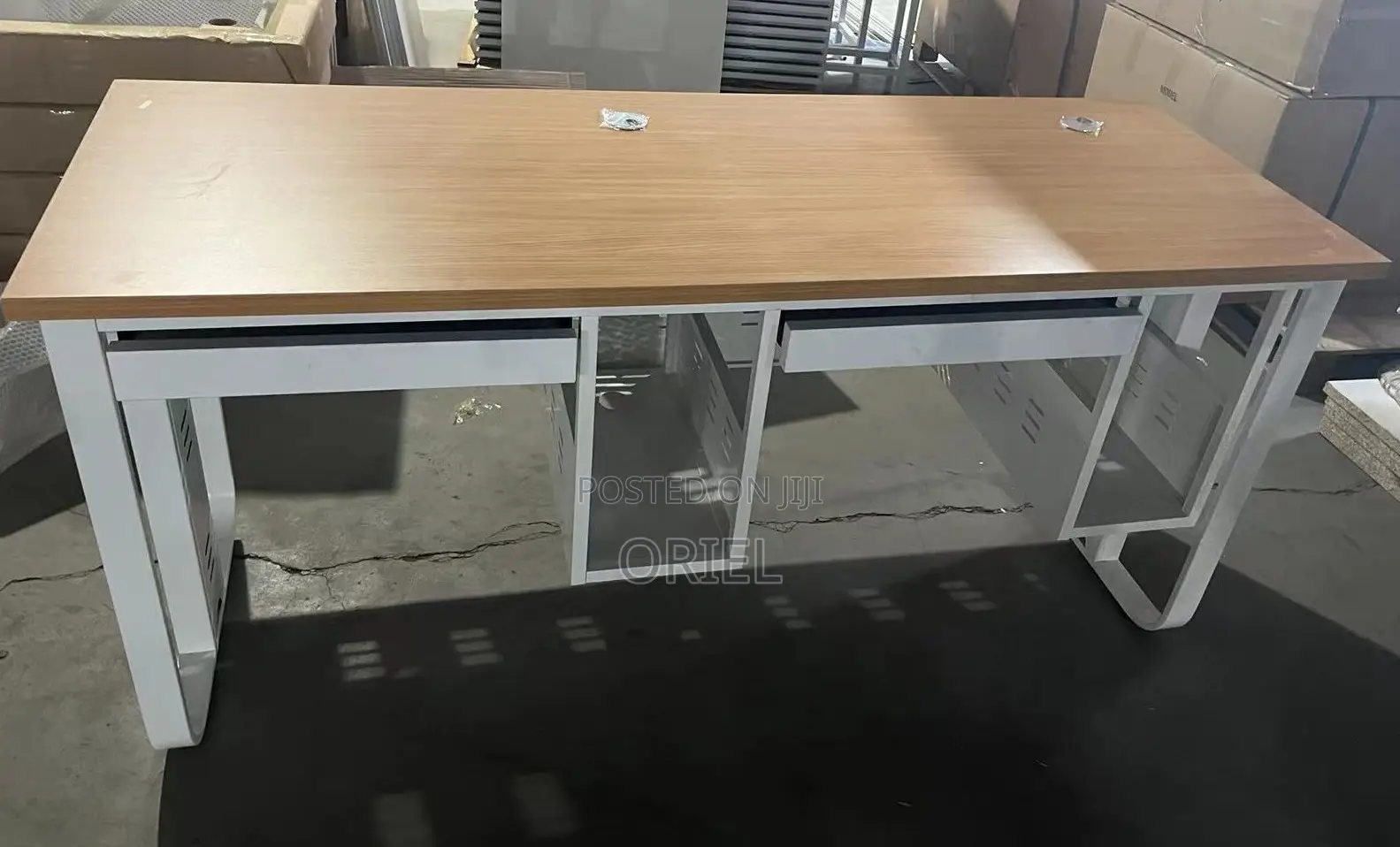 Office Desks; Compact Home Office Desk With Metal and Wood