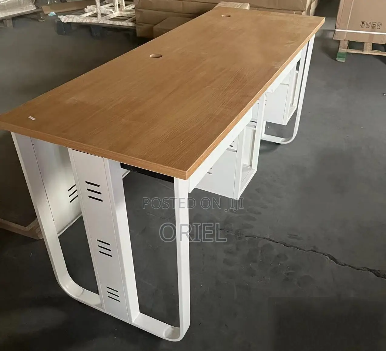 Office Desks; Compact Home Office Desk With Metal and Wood