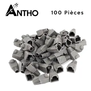 Pack of 100 Gray Rj-45 Sleeves - Rj45