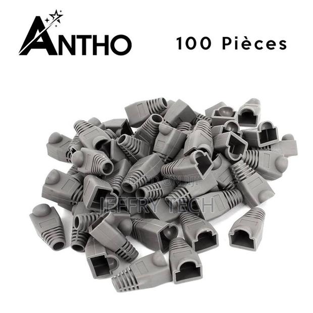 Pack of 100 Gray Rj-45 Sleeves - Rj45 - main view