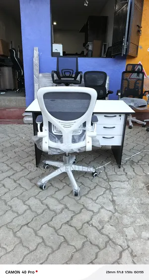 1.2 Mtrs Office/Study Desk Plus Midback Ergonomic Office Chair