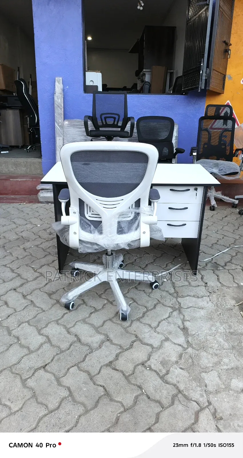 1.2 Mtrs Office/Study Desk Plus Midback Ergonomic Office Chair