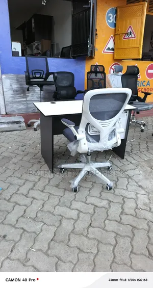 1.2 Mtrs Office/Study Desk Plus Midback Ergonomic Office Chair