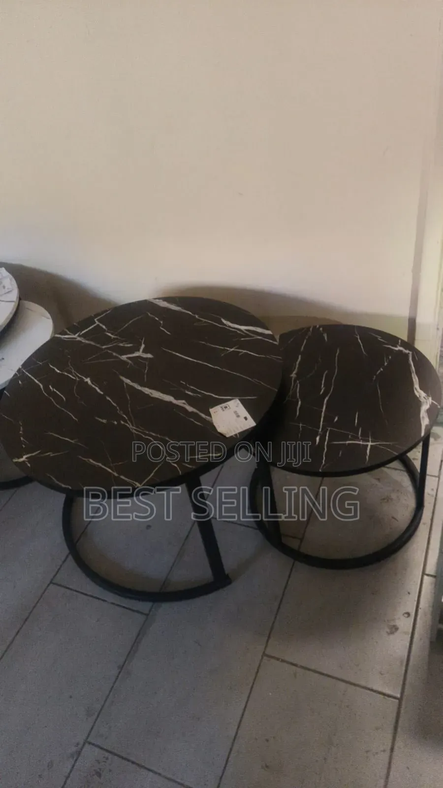 Black Top 2 Pieces Nesting Coffee Table