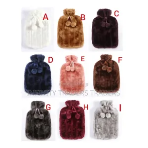 *Hot Water Bottles With Faux Fleece Cover.Capacity 2 Liters.