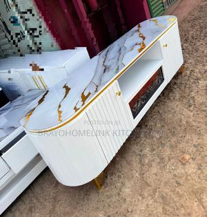 5.5fts With Fireplace and Marble Coating Tv Stand - main view