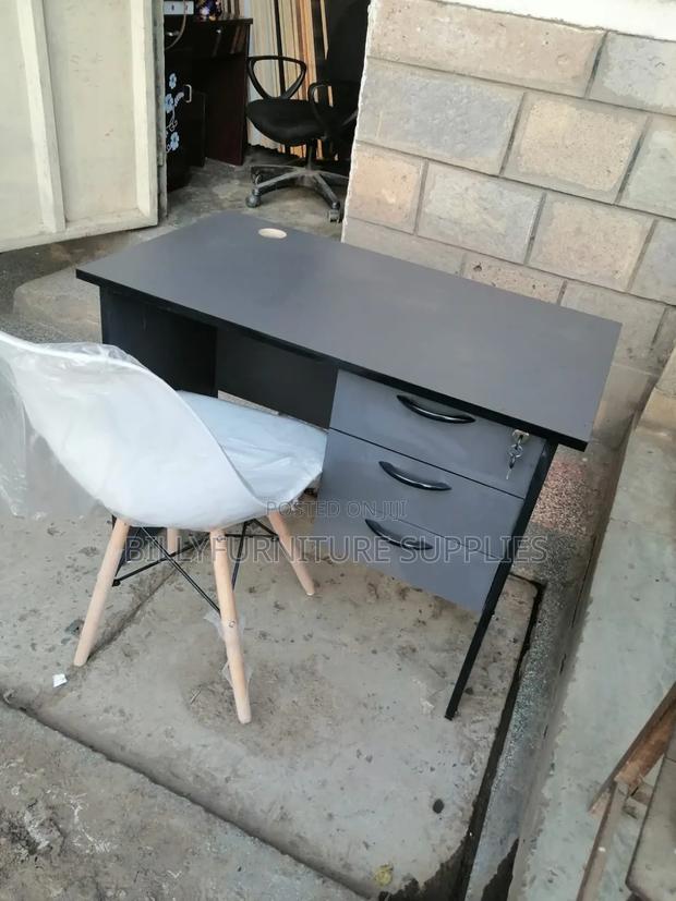 1m Grey Desk and Earms Chair