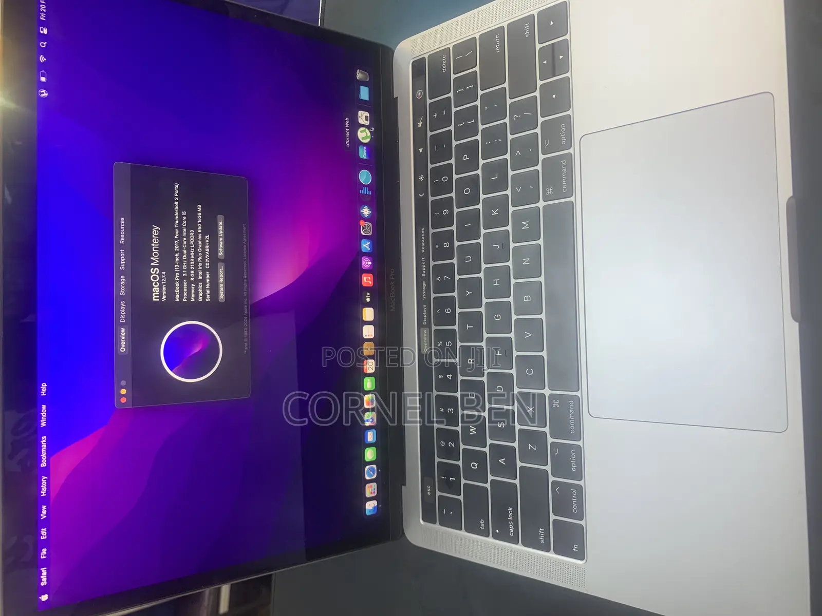 Laptop Apple MacBook Pro 2017 8GB Intel Core i5 SSD 256GB