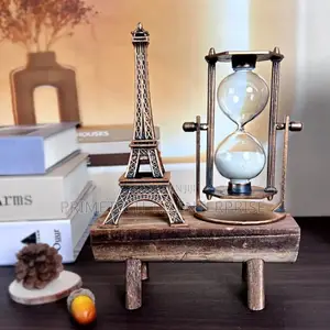 Hour Glass With Eiffel Tower Home Decoration