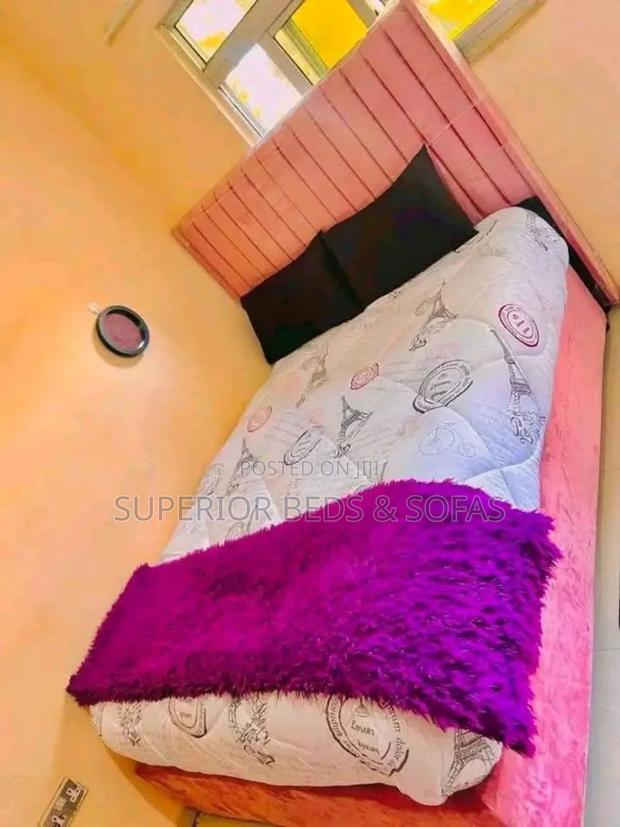 Pink Modern Panel Bed - main view