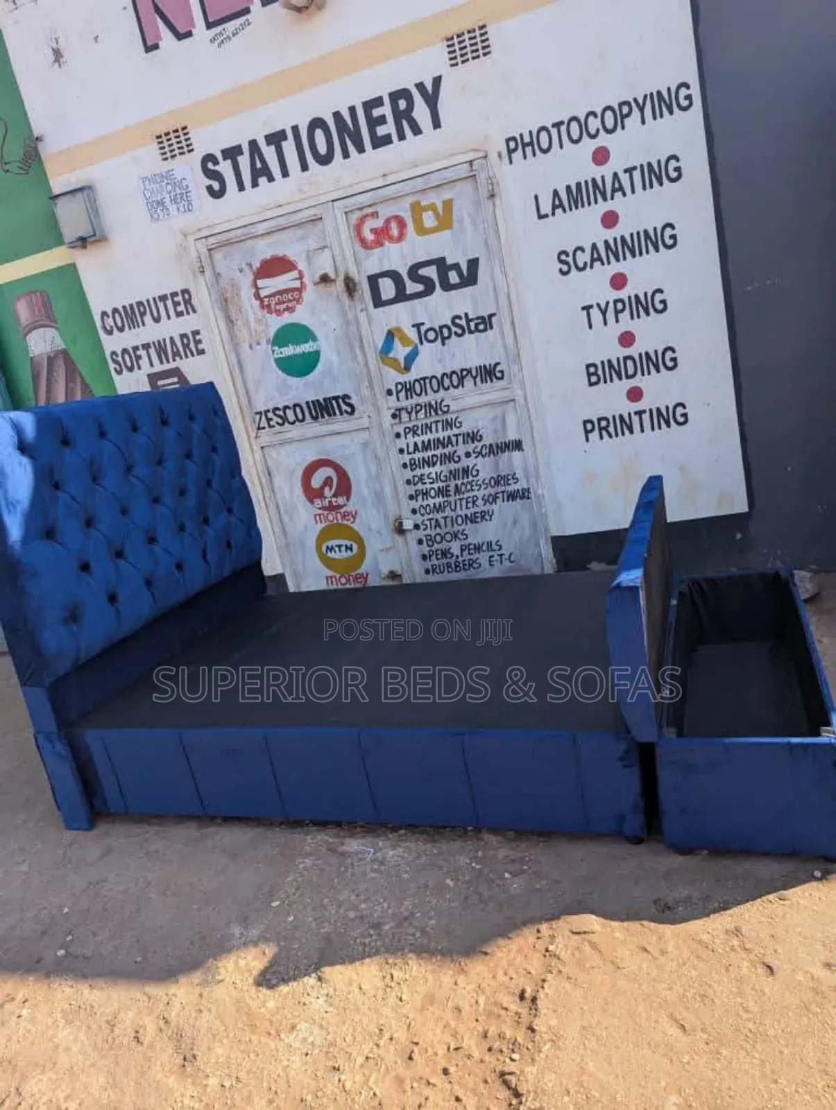 Blue Panel Bed Size 5 by 6