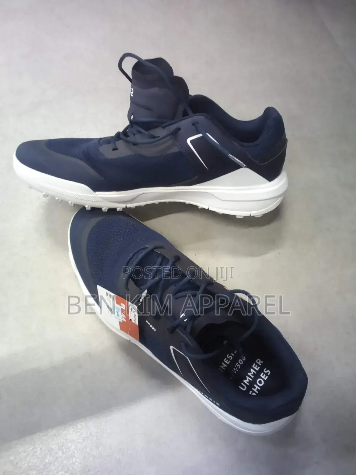 Mens Summer Golf Shoes Navy White