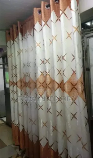 Brown Themed Flowered Curtains for House Decoration