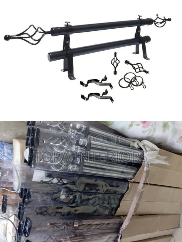 Imported Smooth Extendable 2m Single Curtain Rods - main view