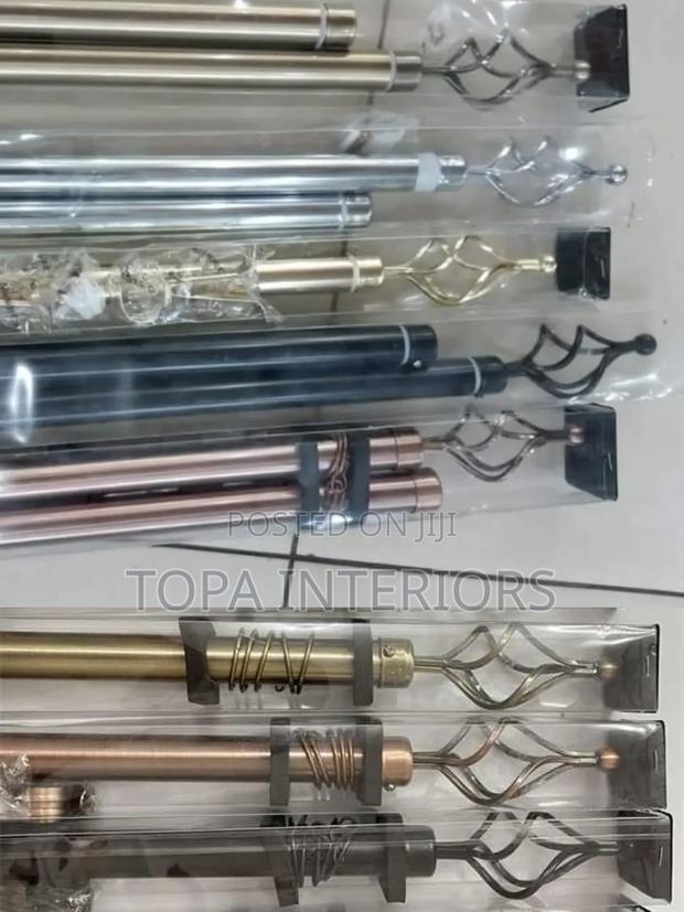 Smooth Complete Set 2m Single Adjustable Curtain Rods