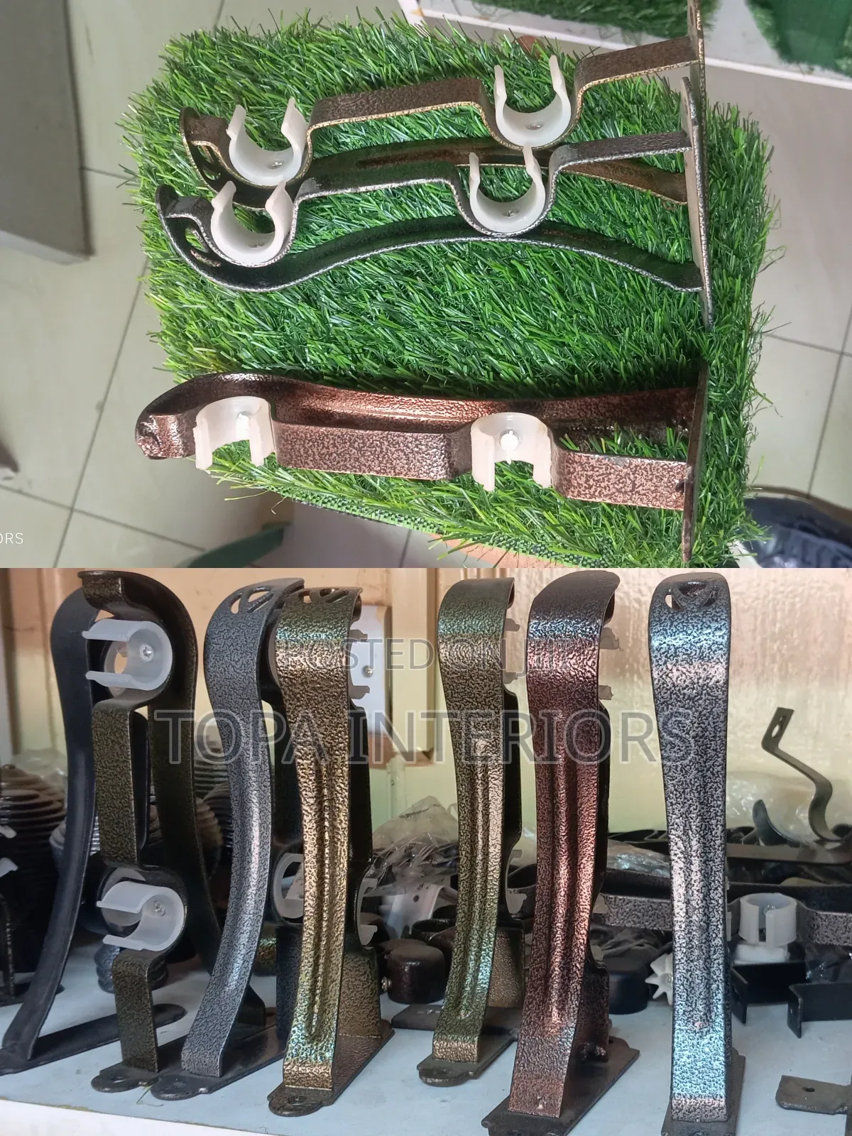 Locally Fabricated Strong Curtain Rod Double Brackets Accessories