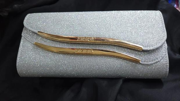 Silver Clutch Bag - main view