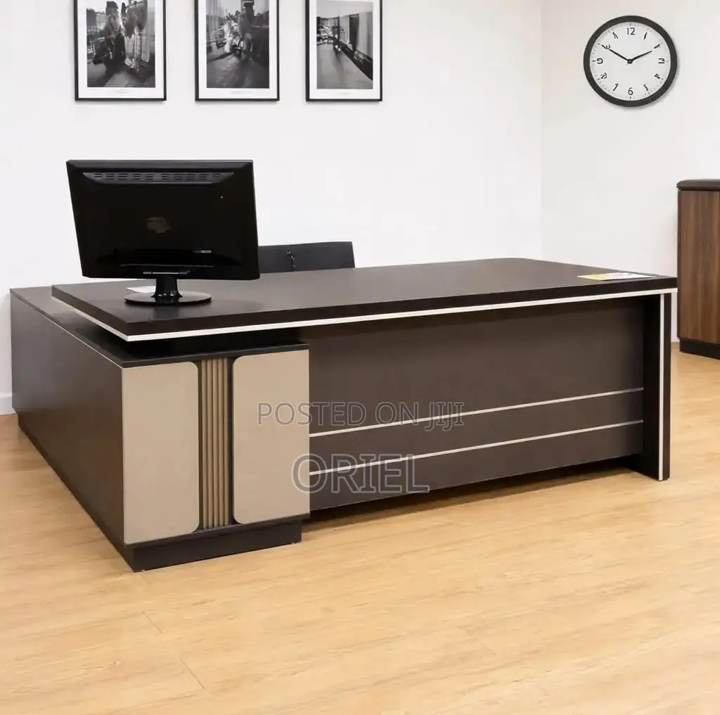 Office Desk : 1.6m Luxury L-Shaped Manager Desk