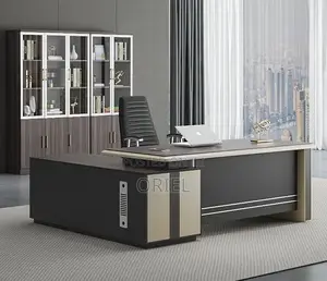 Office Desk : 1.6m Luxury L-Shaped Manager Desk