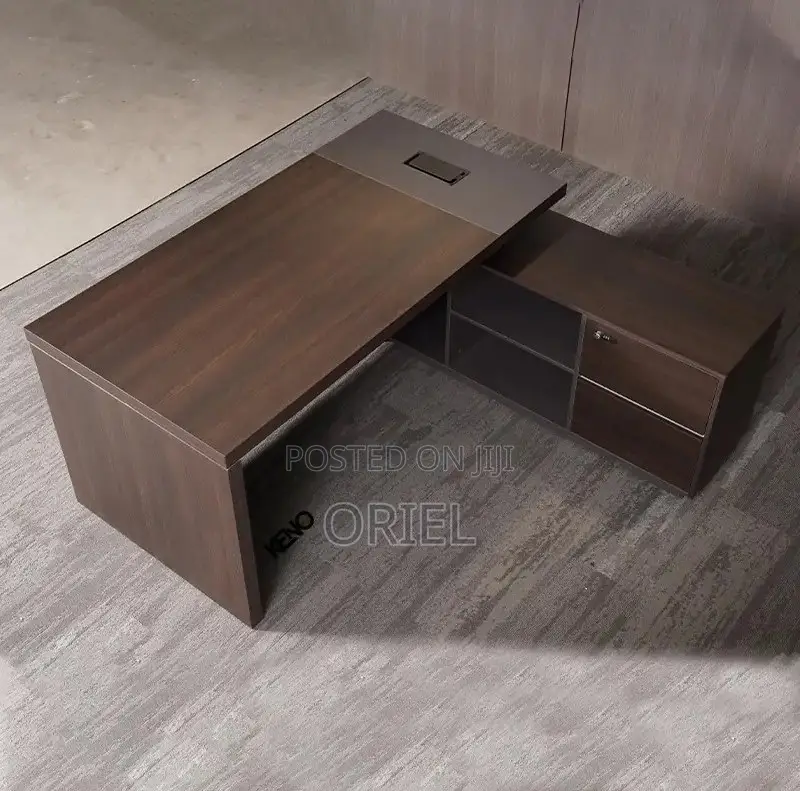 Office Desk : 1.6m Luxury L-Shaped Manager Desk