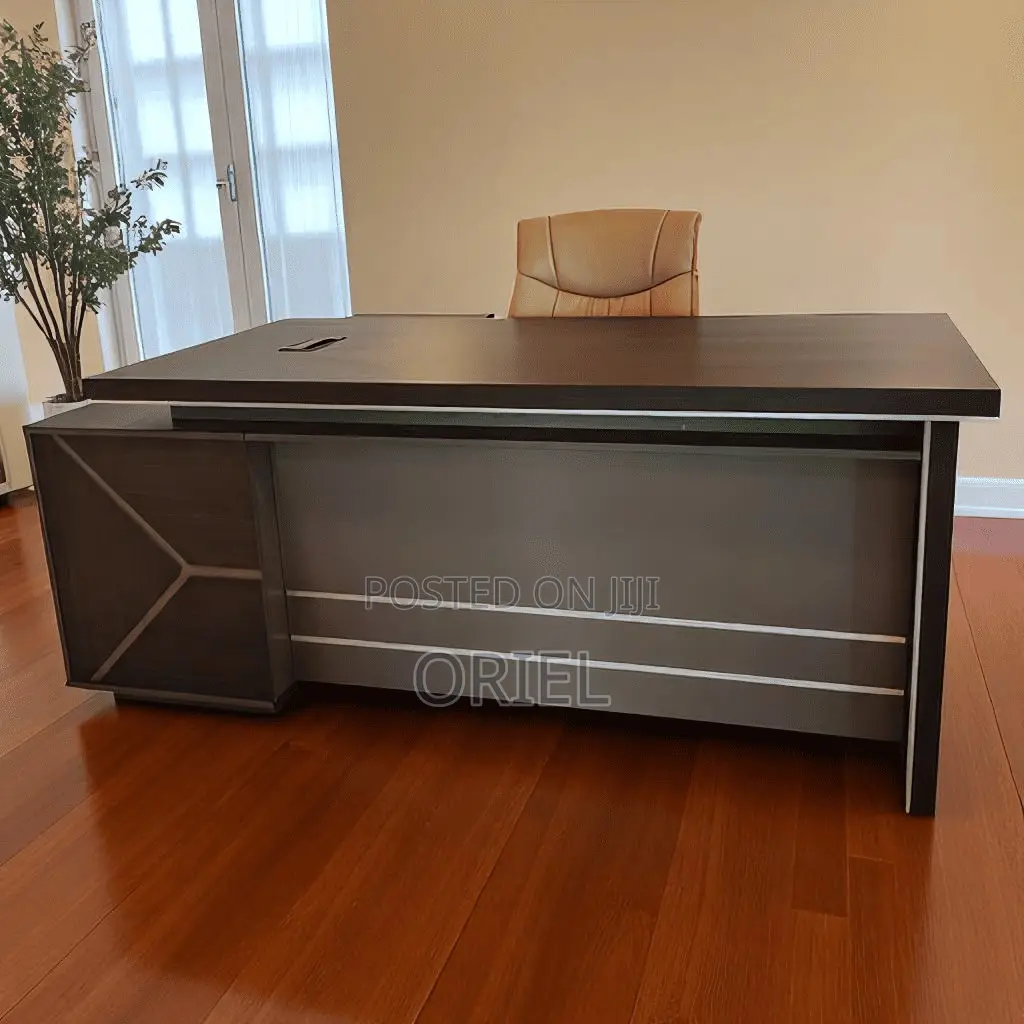 Office Desk : 1.6m Luxury L-Shaped Manager Desk