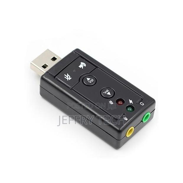Sound Card Adapter Usb Card to 3.5mm Headphone Jack - Black
