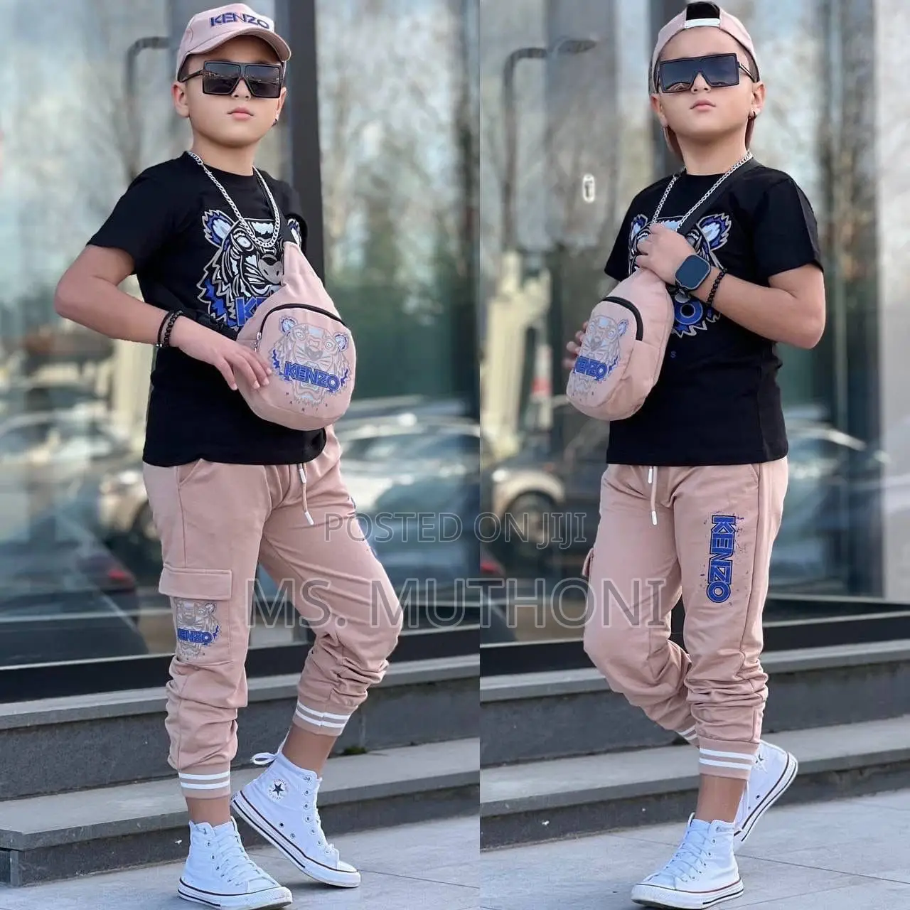 Boys Beige/Black 4 Pc Set* (4-16 Yrs )