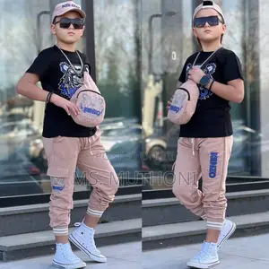 Boys Beige/Black 4 Pc Set* (4-16 Yrs )