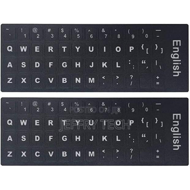 Angel Keyboard Sticker - English - Black