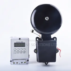 Auto Bell Timer Plus Electric SCH Bell Black Cast 250mm