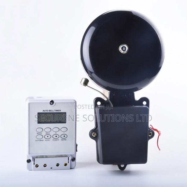 Auto Bell Timer Plus Electric Sch Bell Black Cast 250mm