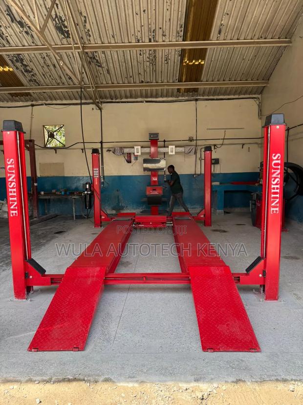 Heavy Commercial Wheel Alignment With Four Post Lift With Accessories