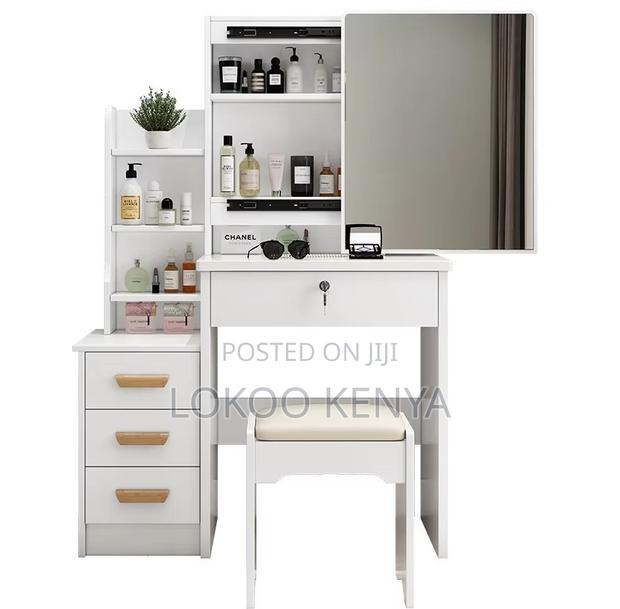 Dressing Table; Wooden Make Up Dressing Table With a Sliding Mirror - thumbnail 7
