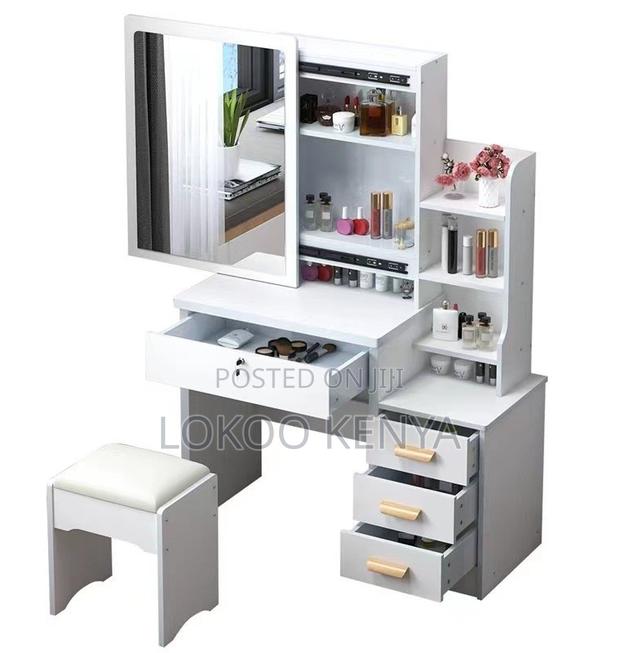 Dressing Table; Wooden Make Up Dressing Table With a Sliding Mirror - thumbnail 11