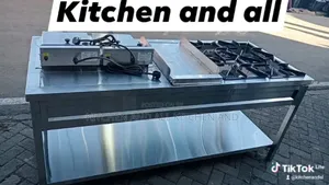Commercial Stainless Four Four Burner Combined