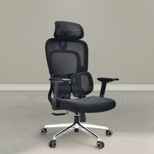 Office Chairs; Adjustable Executive Mesh Chair With Lumbar Support - thumbnail 3